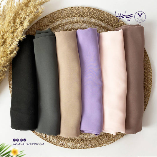 طرحة شيفون سادة