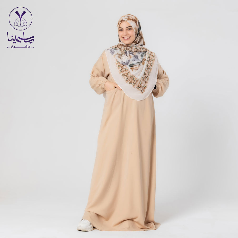 عباية كريب بجيوب وسوستة امامية بيج