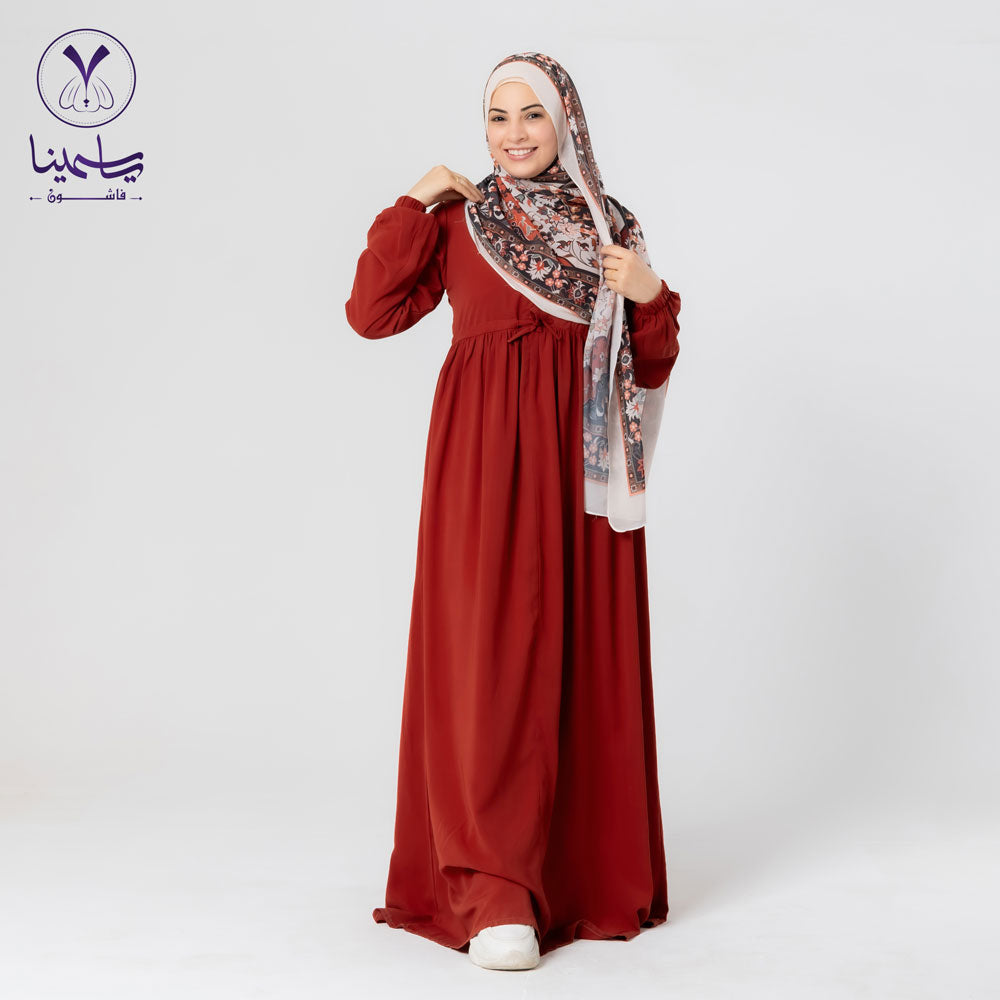 عباية كريب بحزام وسط هافان
