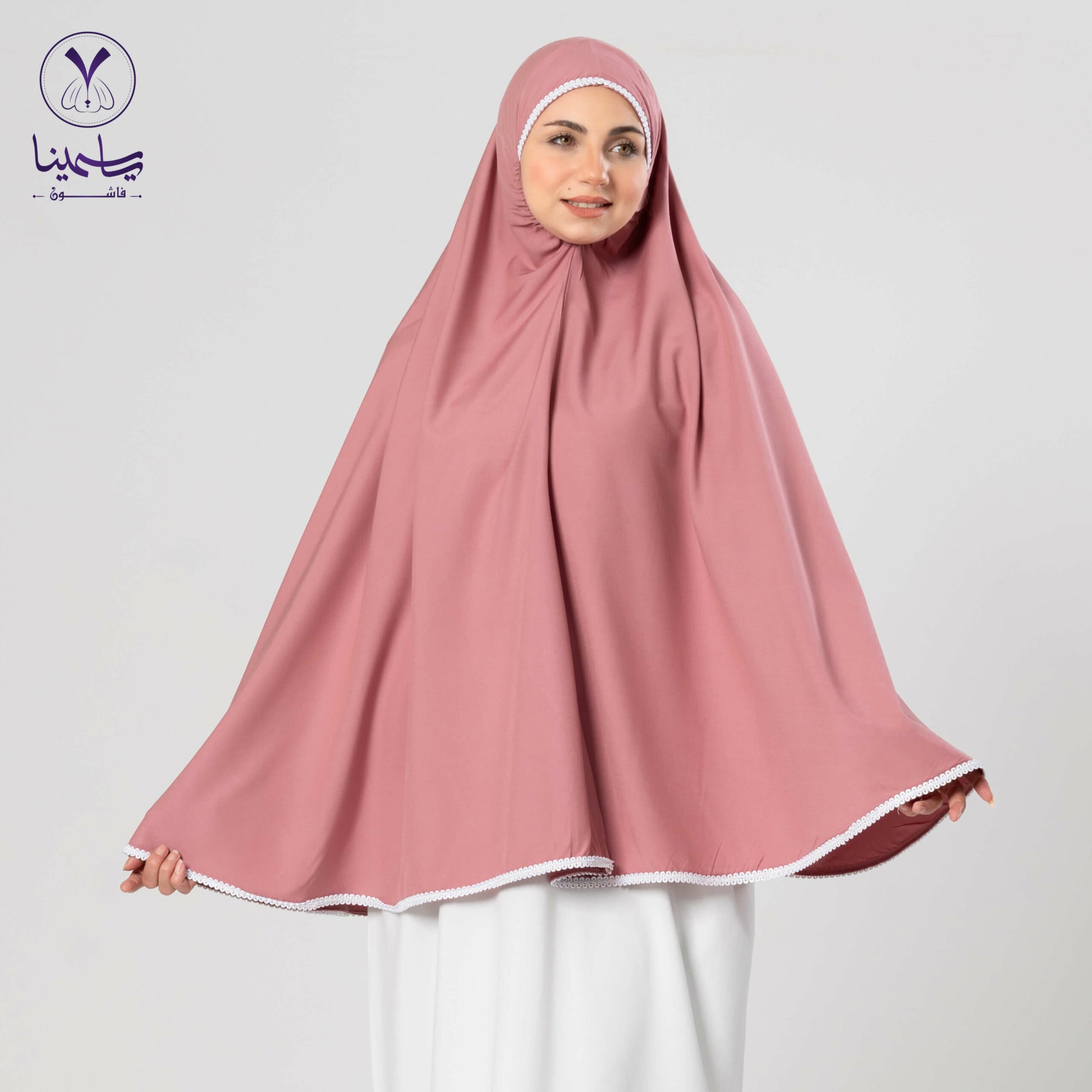 خمار سادة دانتيل كشمير