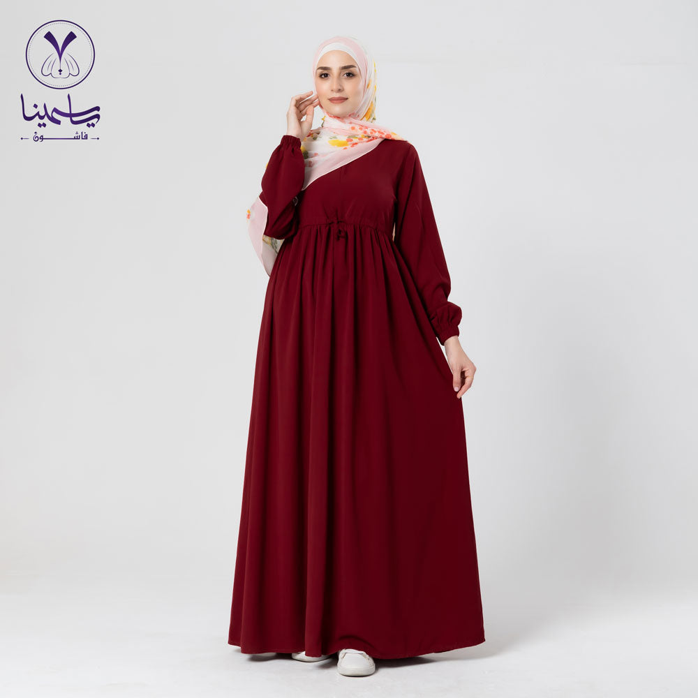 عباية كريب بحزام وسط نبيتي