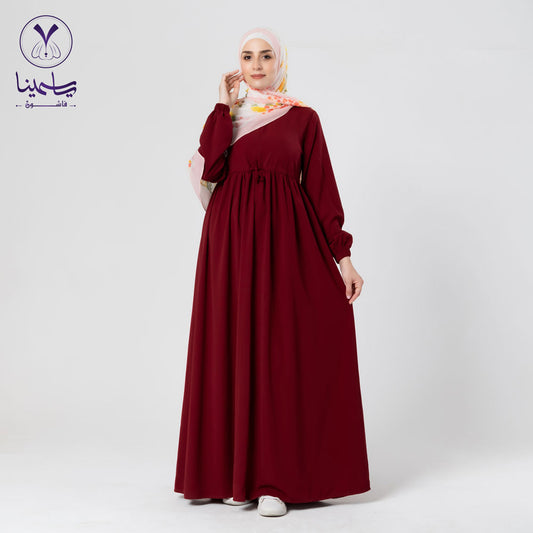 عباية كريب بحزام وسط نبيتي
